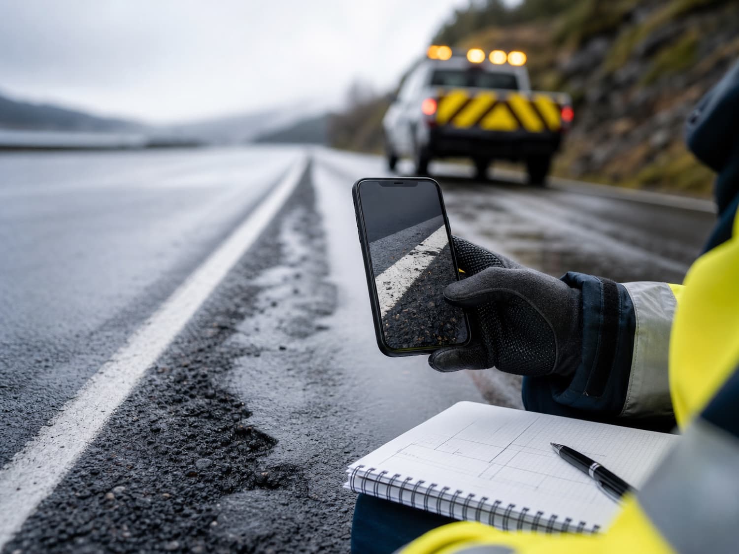 Dokumentasjonsfoto langs norsk vei